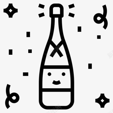 香槟酒饮料图标图标