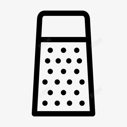 磨碎机奶酪磨碎机格栅图标svg_新图网 https://ixintu.com 厨房用具 奶酪 格栅 磨碎机