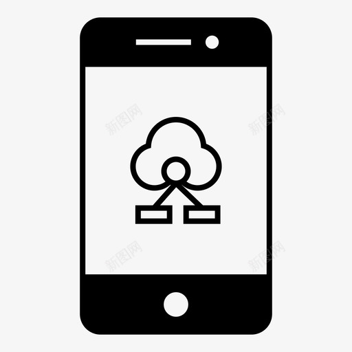 思考移动智能手机图标svg_新图网 https://ixintu.com 思考 手机 技术 智能 移动