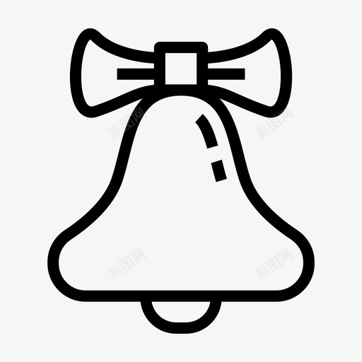 铃铛圣诞装饰图标svg_新图网 https://ixintu.com 丝带 圣诞 装饰 铃铛 领带
