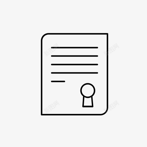 证书银行合同图标svg_新图网 https://ixintu.com 合同 证书 财务 银行