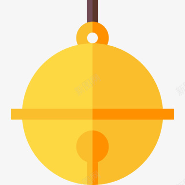 铃铛圣诞装饰8扁平图标图标
