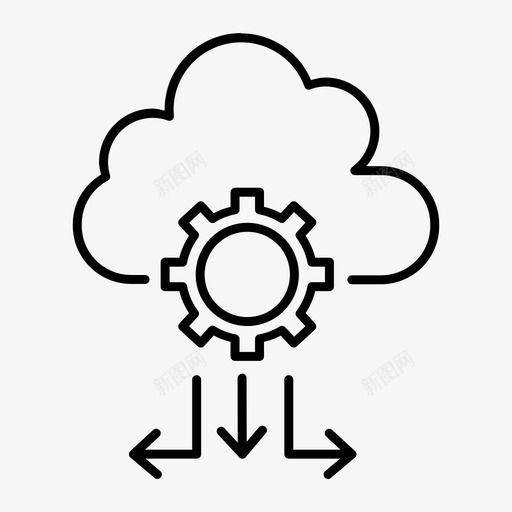 水循环多云天气图标svg_新图网 https://ixintu.com 多云 天气 循环