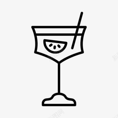 鸡尾酒杯酒精饮料图标图标