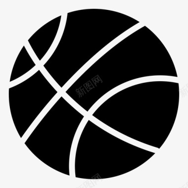 篮球运动运动套装字形图标图标