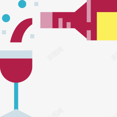 葡萄酒晚餐2平淡图标图标