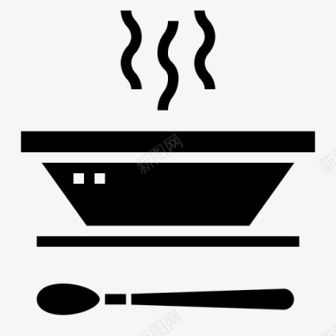 汤固体食物图标图标