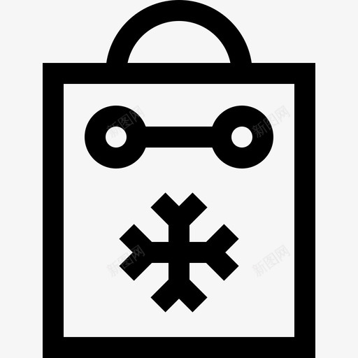 购物袋圣诞装饰7线性图标svg_新图网 https://ixintu.com 圣诞 线性 装饰 购物袋