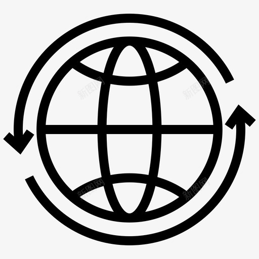 轨道地球地理图标svg_新图网 https://ixintu.com 世界 地球 地理 行星 轨道