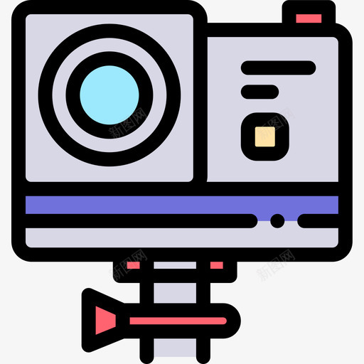 动作摄像机冒险45线性颜色图标svg_新图网 https://ixintu.com 冒险 动作 摄像机 线性 颜色