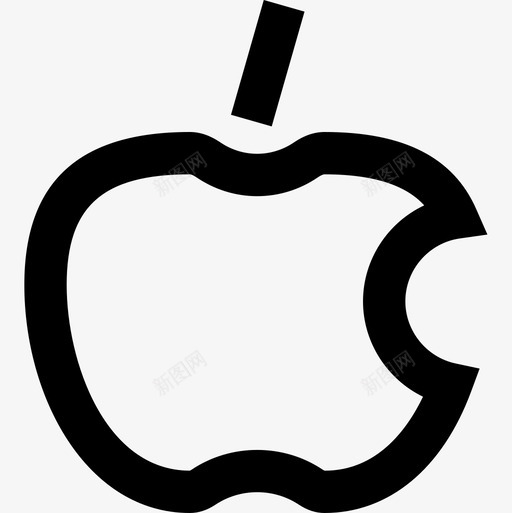 苹果logos7线性图标svg_新图网 https://ixintu.com logos 线性 苹果