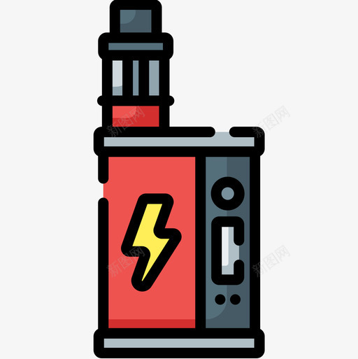 Vaper戒烟9线性颜色图标svg_新图网 https://ixintu.com Vaper 戒烟 线性 颜色