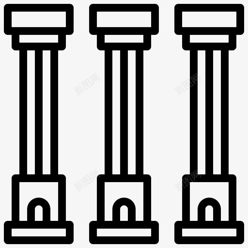 柱子艺术和爱奥尼亚柱图标svg_新图网 https://ixintu.com 大纲 尼亚 希腊 柱子 爱奥 考古学 艺术 设计
