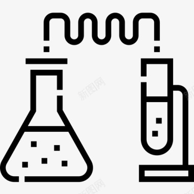 化学健康42线性图标图标