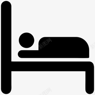 床休息单人床图标图标