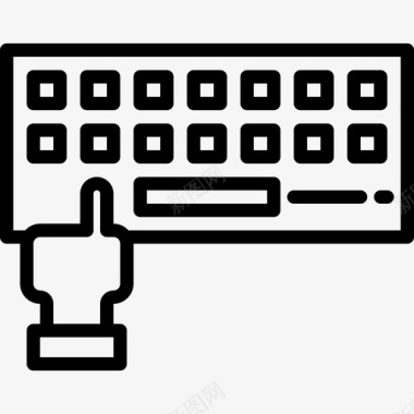 打字作家直系人图标图标