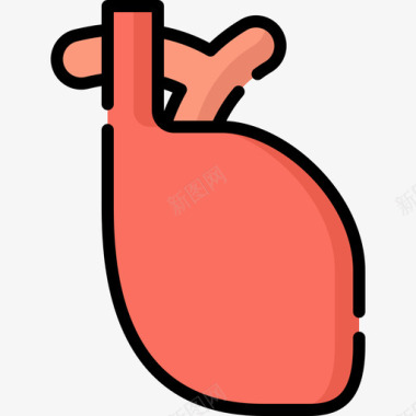 心脏人体5线颜色图标图标