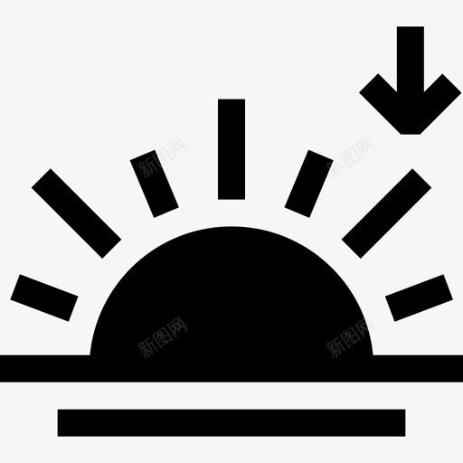 日落天气271充满图标svg_新图网 https://ixintu.com 充满 天气 日落