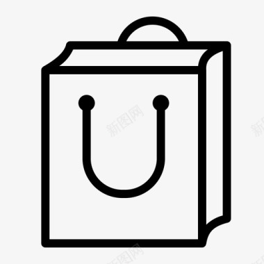 购物袋商品袋购物包装图标图标