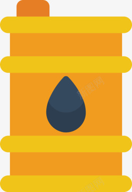 油桶油气5扁平图标图标