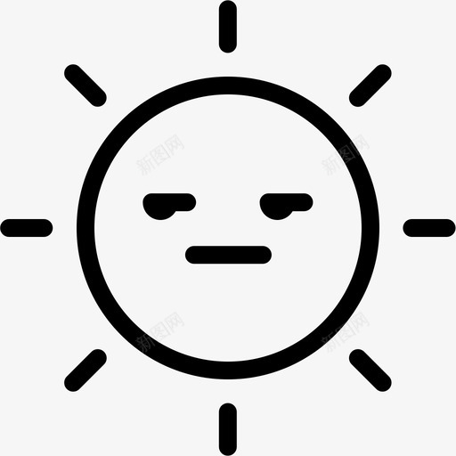恼人表情情绪图标svg_新图网 https://ixintu.com 太阳 恼人 情绪 感觉 表情