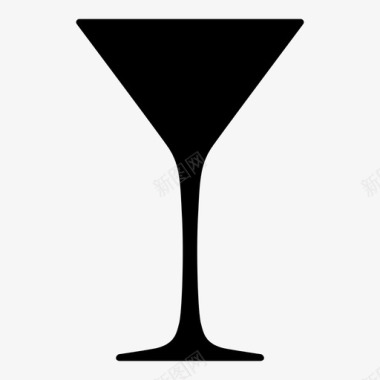 马提尼杯酒饮料图标图标