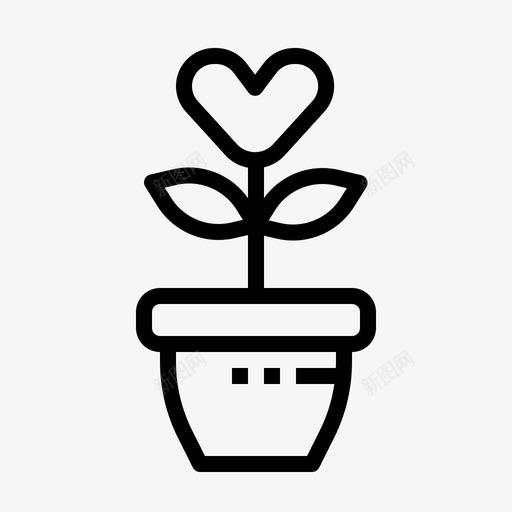 爱的成长花成长图标svg_新图网 https://ixintu.com 成长 植物 爱的 轮廓