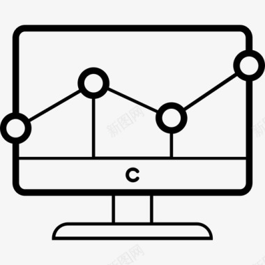 经济图表市场图标图标