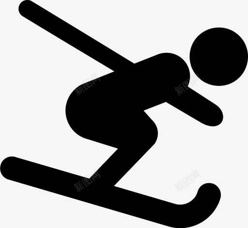滑雪者滑冰滑雪图标svg_新图网 https://ixintu.com 滑冰 滑雪 滑雪者 雪地