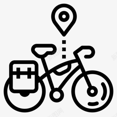 旅游自行车自行车运动图标图标