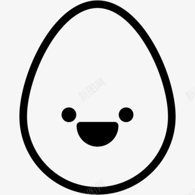 快乐鸡蛋表情图标图标