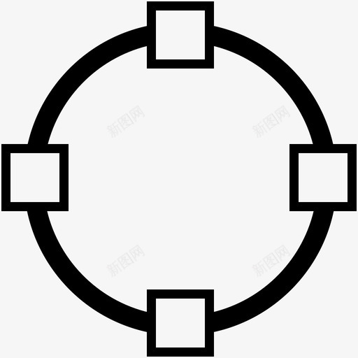 圆形路径连接曲线流图标svg_新图网 https://ixintu.com 图标 圆形 实体 实体图 曲线 界面 路径 运动 连接