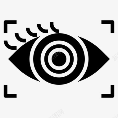 眼神交流专注视觉图标图标