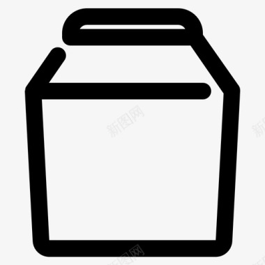 牛奶饮料盒子图标图标