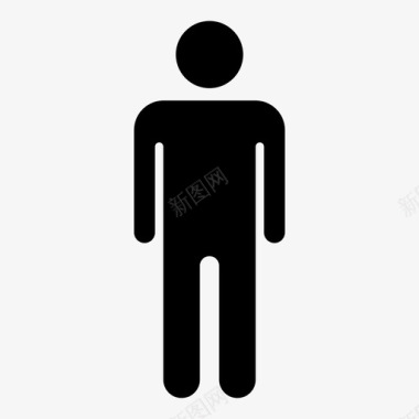 男厕所浴室标志图标图标