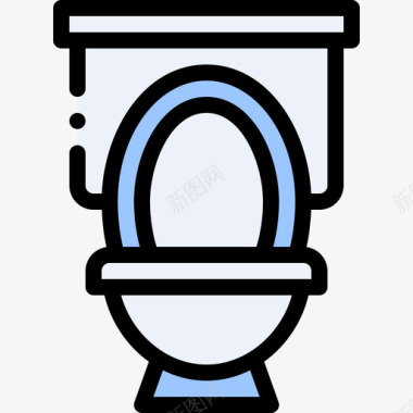 卫生间浴室39线性颜色图标图标