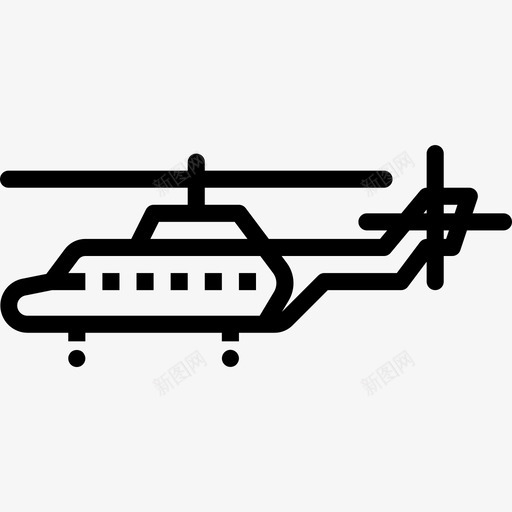 直升机军用30直线型图标svg_新图网 https://ixintu.com 军用 直升机 直线 线型