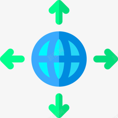 全球导航和地图14平面图标图标