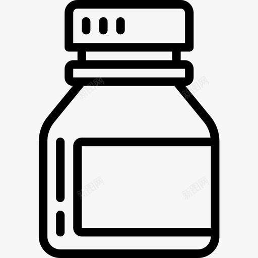 药丸瓶容器线性图标svg_新图网 https://ixintu.com 容器 线性 药丸