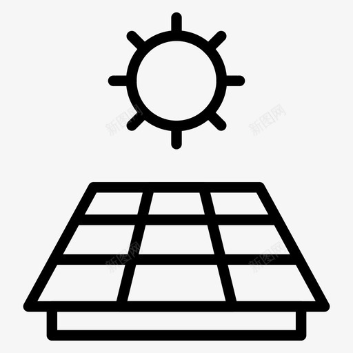 太阳能生态太阳能板图标svg_新图网 https://ixintu.com 太阳 太阳能 概要 生态