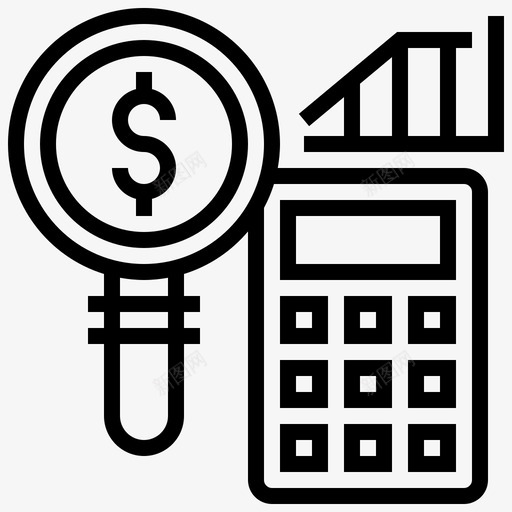 财务分析会计预算图标svg_新图网 https://ixintu.com 会计 数据分析 评估 财务分析 预算