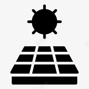 太阳能板生态学太阳能图标图标