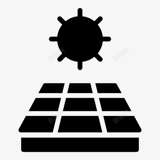 太阳能板生态学太阳能图标svg_新图网 https://ixintu.com 太阳 太阳能 生态 生态学 雕文