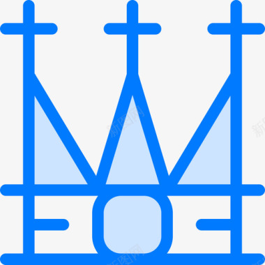 皇冠中世纪36蓝色图标图标