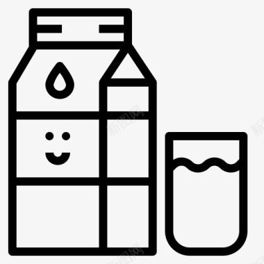 牛奶早餐饮料图标图标