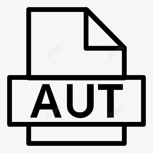 aut扩展名文件图标svg_新图网 https://ixintu.com aut 扩展名 文件