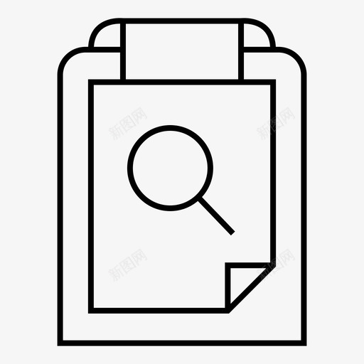 搜索剪贴板查找图标svg_新图网 https://ixintu.com 剪贴板 搜索 放大镜 查找