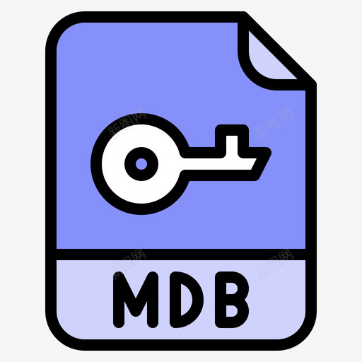 Mdb文件扩展名线性颜色图标svg_新图网 https://ixintu.com Mdb 扩展名 文件 线性 颜色