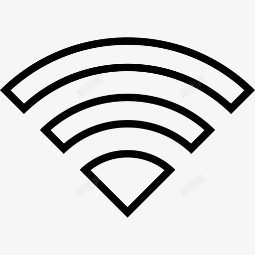 wifi连接（默认）svg_新图网 https://ixintu.com wifi连接（默认）