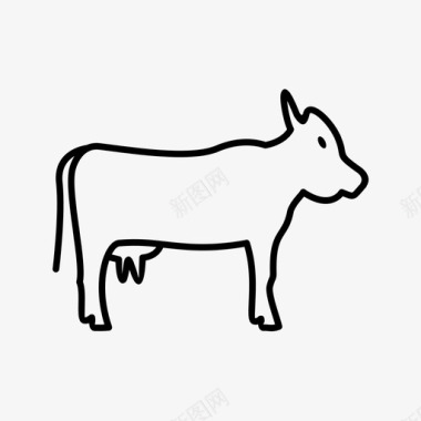 牛食物肉图标图标